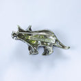 Load image into Gallery viewer, An Intrepid Triceratops Brooch