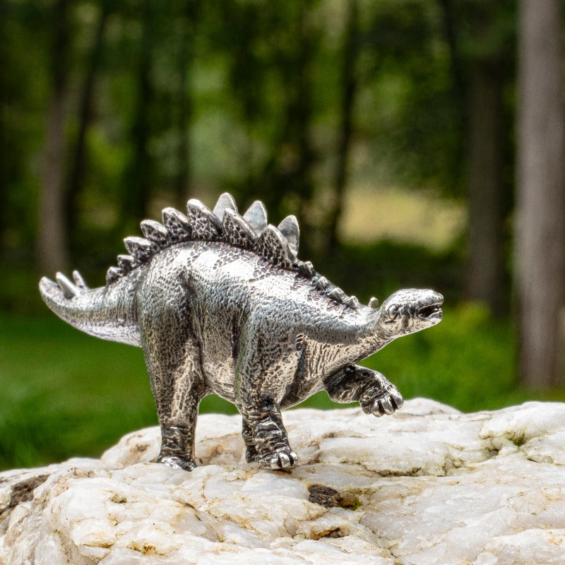 A Savvy Stegosaurus Brooch