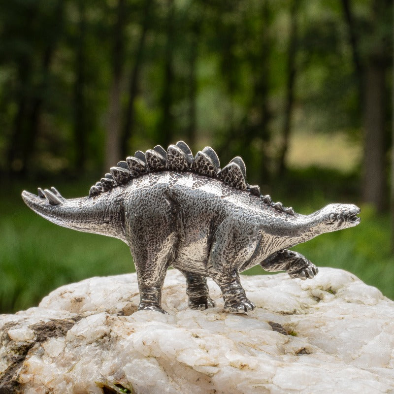 A Savvy Stegosaurus Brooch