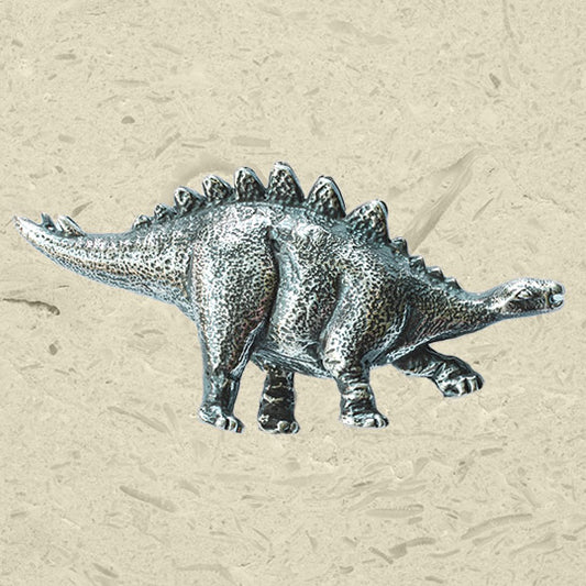 A Savvy Stegosaurus Brooch