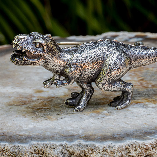 A Righteous T. Rex Brooch