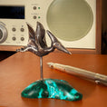 Load image into Gallery viewer, A Top-flight Pteranodon Desk Ornament on a malachite-chrysocolla base